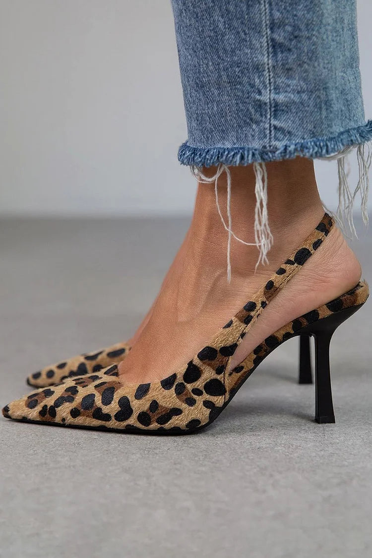 Ambra™ | Escarpins à motif léopard avec bride à talon