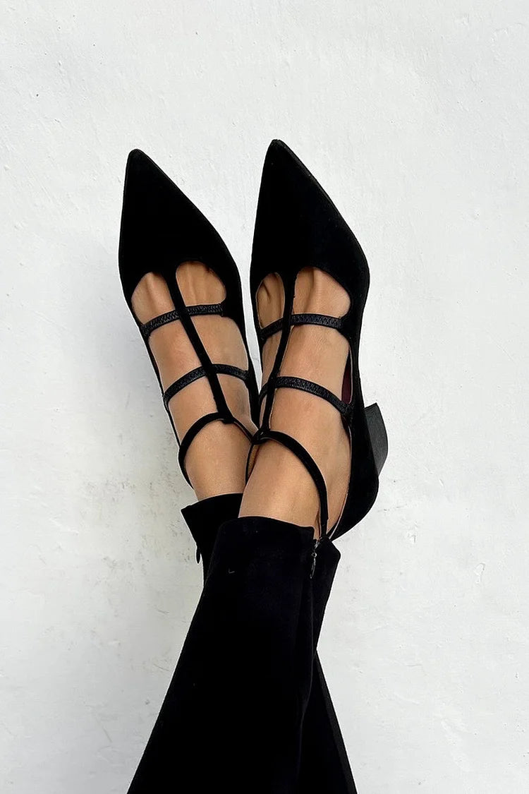 Giada™ | Chaussure à talon Spitzer avec bandes croisées