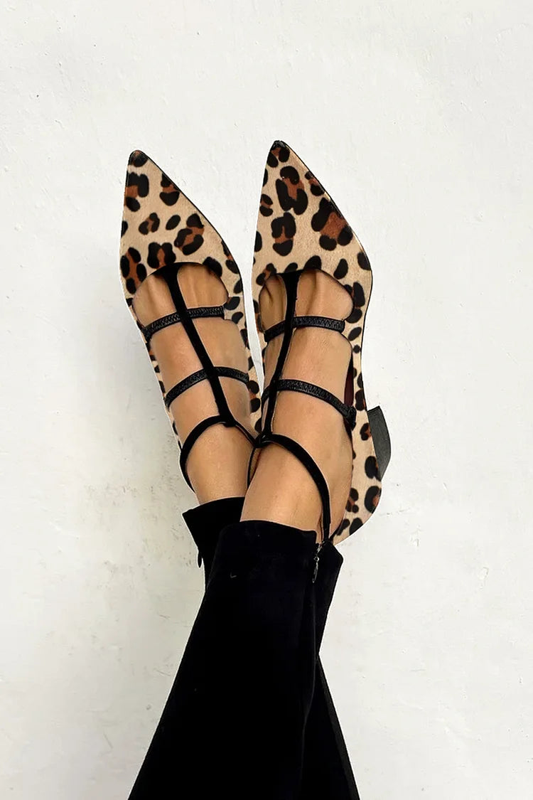 Ludovica™ | Ballerines avec imprimé animal et fines brides