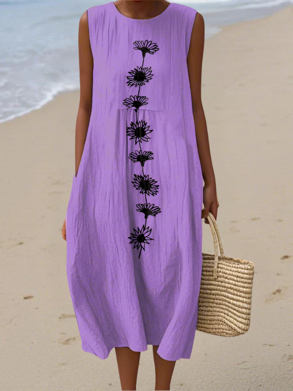 Robe mi-longue Emma™ Violet Bloom