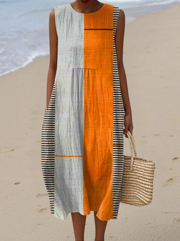 Robe midi May™ à blocs de couleur