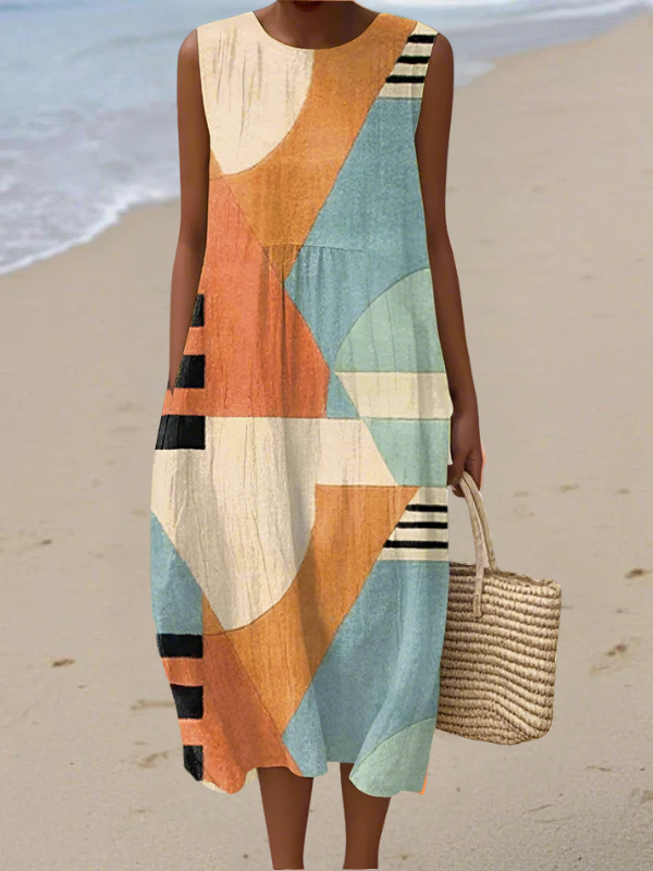 Robe Midi Géométrique Iris™