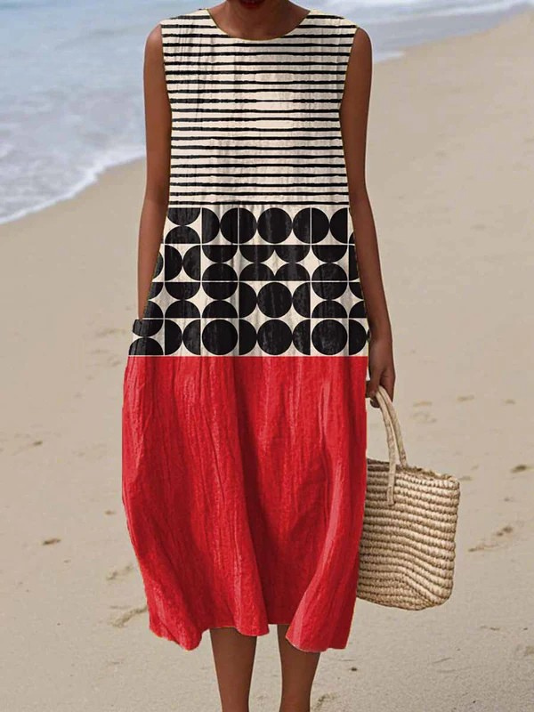 Robe Midi à Bloc de Couleurs Jane™