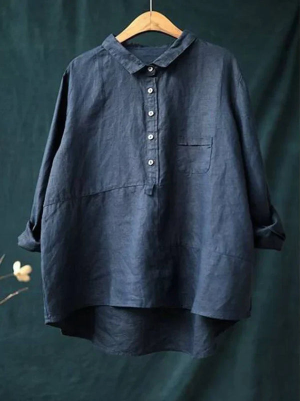 RHEA | Chemise en lin à manches longues pour femmes