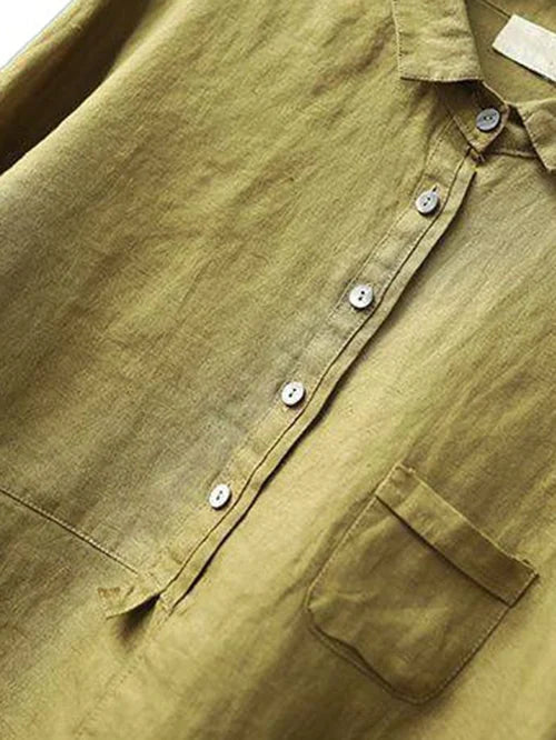 RHEA | Chemise en lin à manches longues pour femmes