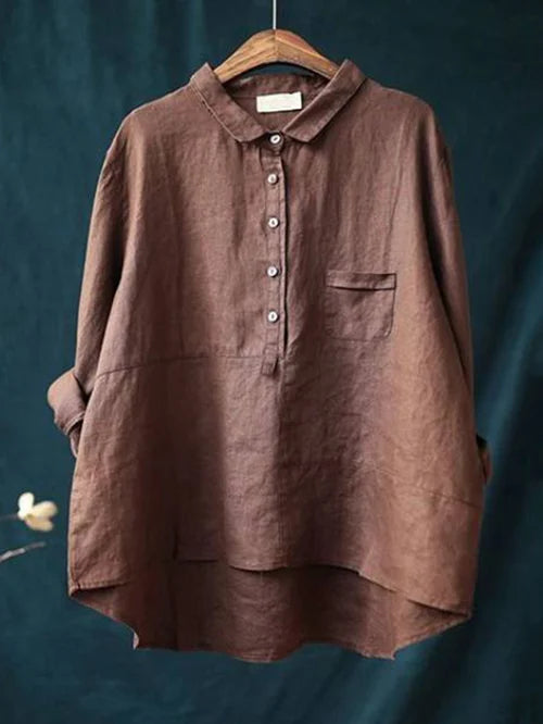 RHEA | Chemise en lin à manches longues pour femmes