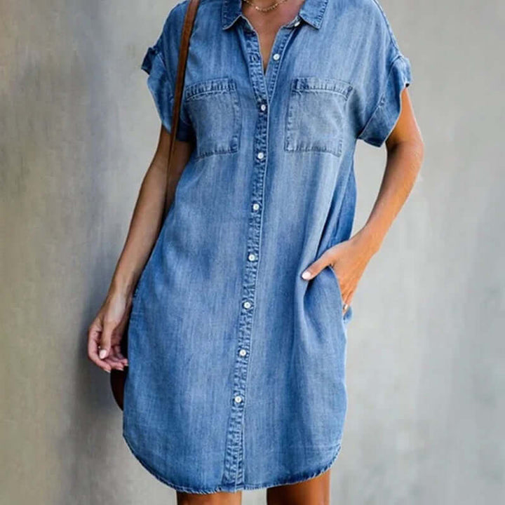 Robe en jean élégante Valerie™ avec couverture du ventre