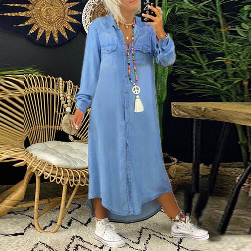 Sofia™ | Robe longue maximale en denim