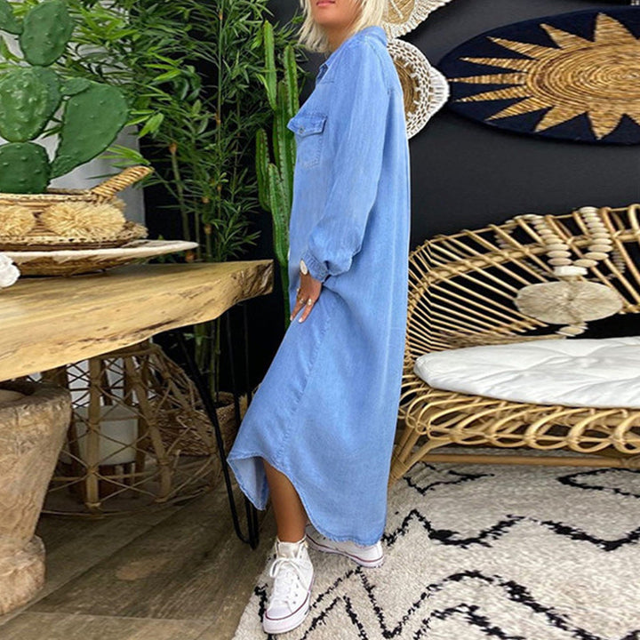 Sofia™ | Robe longue maximale en denim