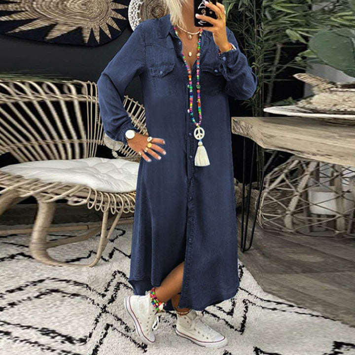 Sofia™ | Robe longue maximale en denim