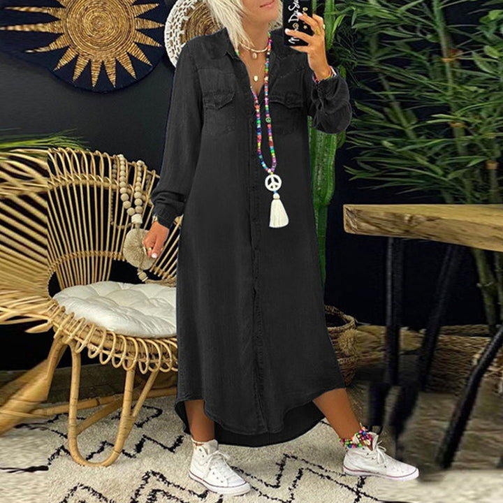Sofia™ | Robe longue maximale en denim