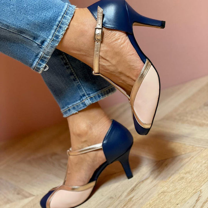 Alessia™ | Escarpins T-strap colorés et confortables avec bout rond