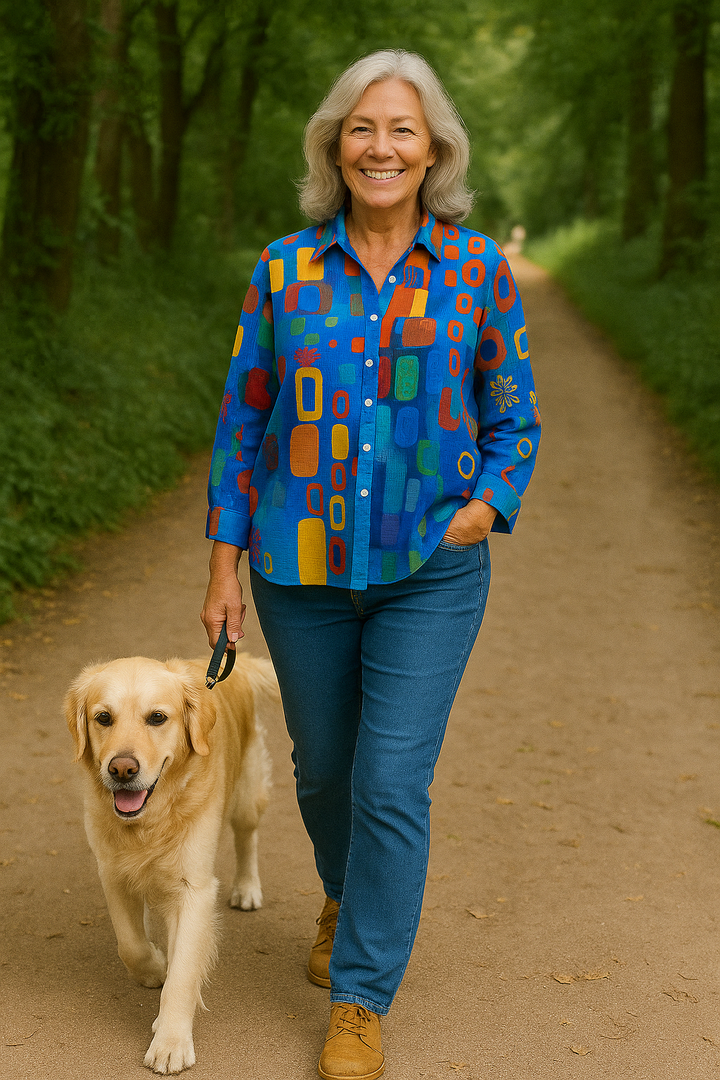 Edna | Blouse Artistique - Sans Effort, Incarnez Votre Authenticité (Nouvelles Couleurs)