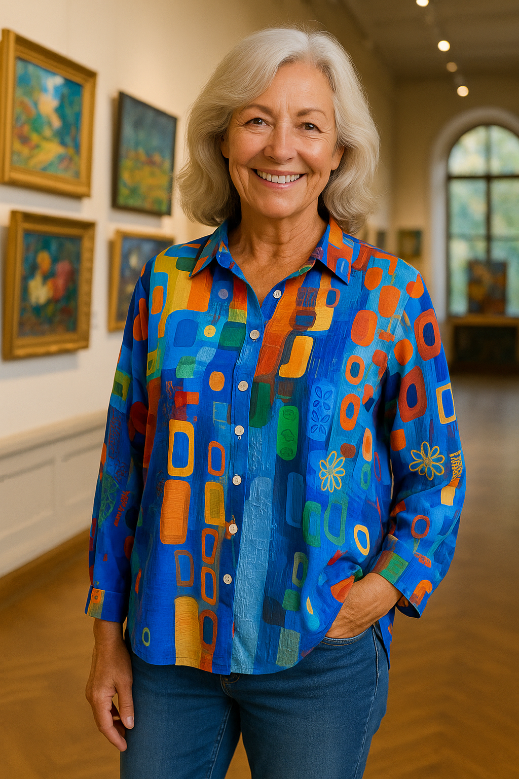 Edna | Blouse Artistique - Sans Effort, Incarnez Votre Authenticité (Nouvelles Couleurs)