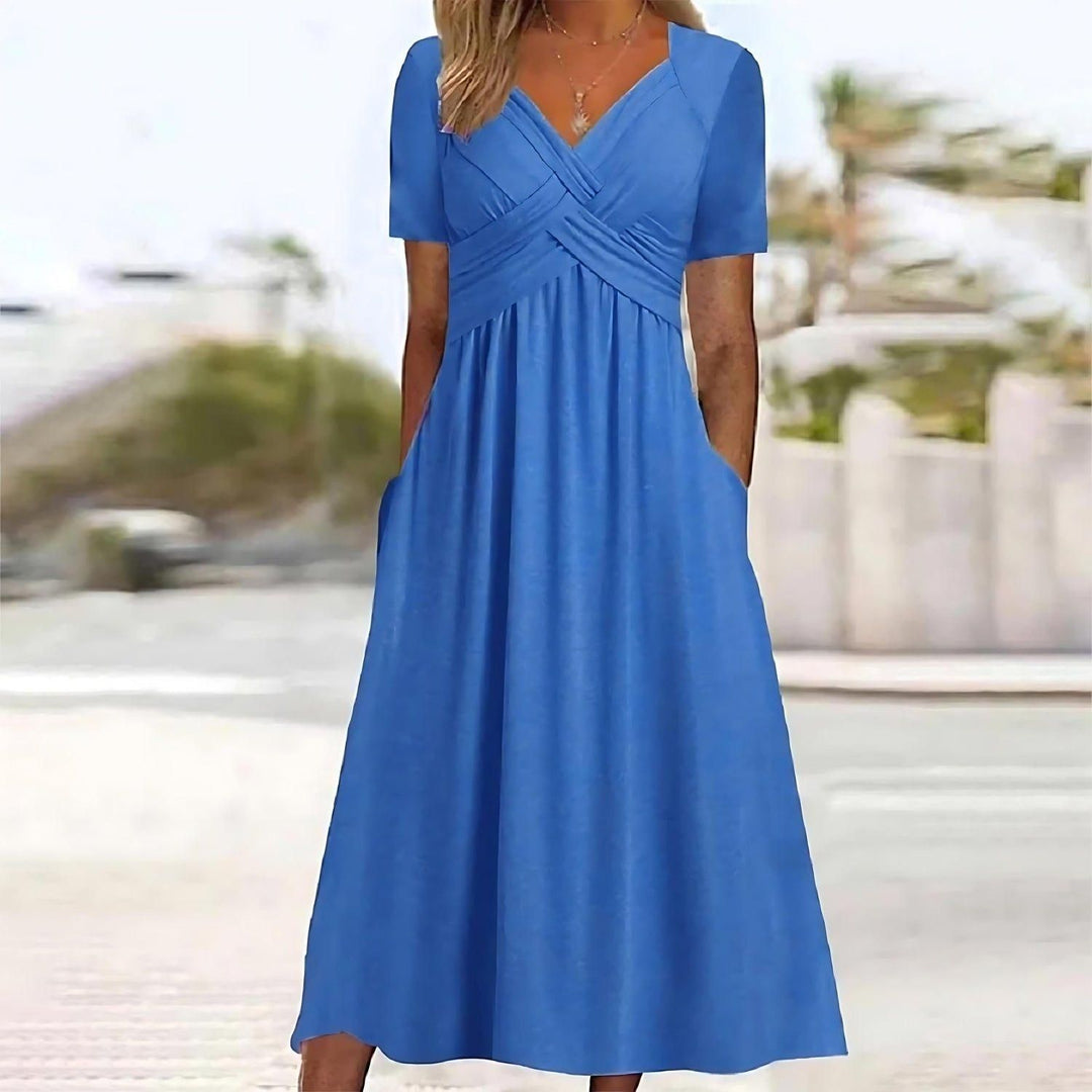 JAMAICA™ | Robe midi élégante avec cache-bouée pour le ventre