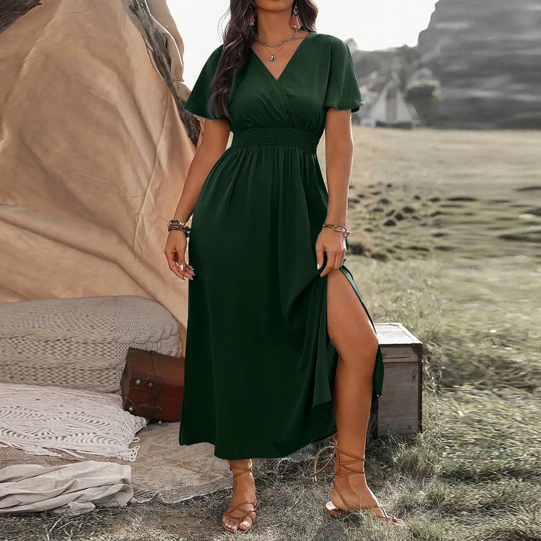 ALANA | Robe longue élégante avec couvertural abdominale