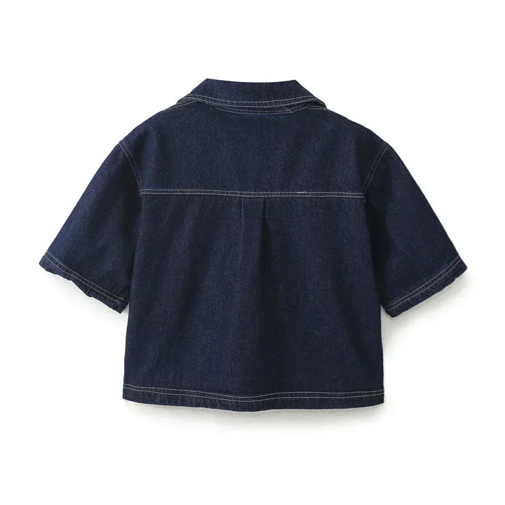 Ensemble en denim à col en V Sofia®