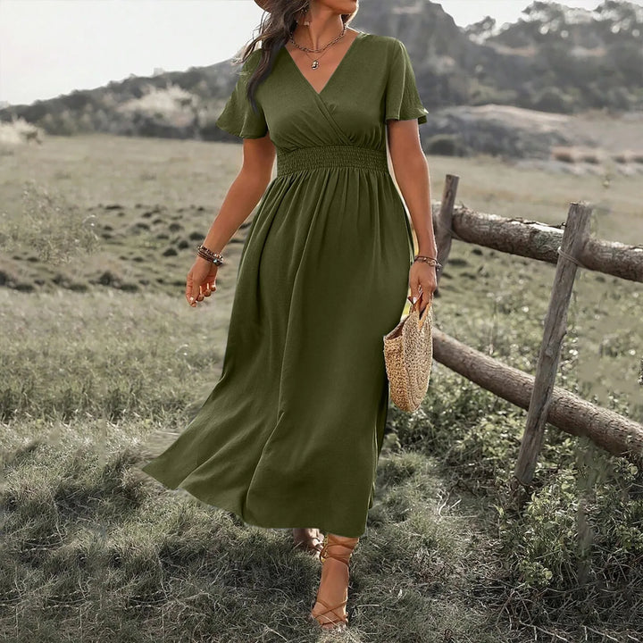 ALANA | Robe longue élégante avec couvertural abdominale