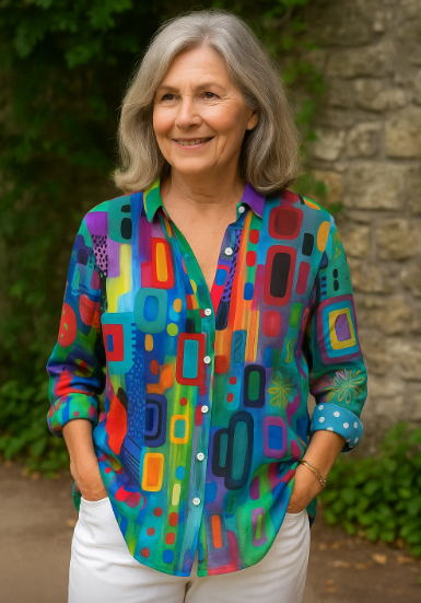 Edna | Blouse Artistique - Sans Effort, Incarnez Votre Authenticité (Nouvelles Couleurs)