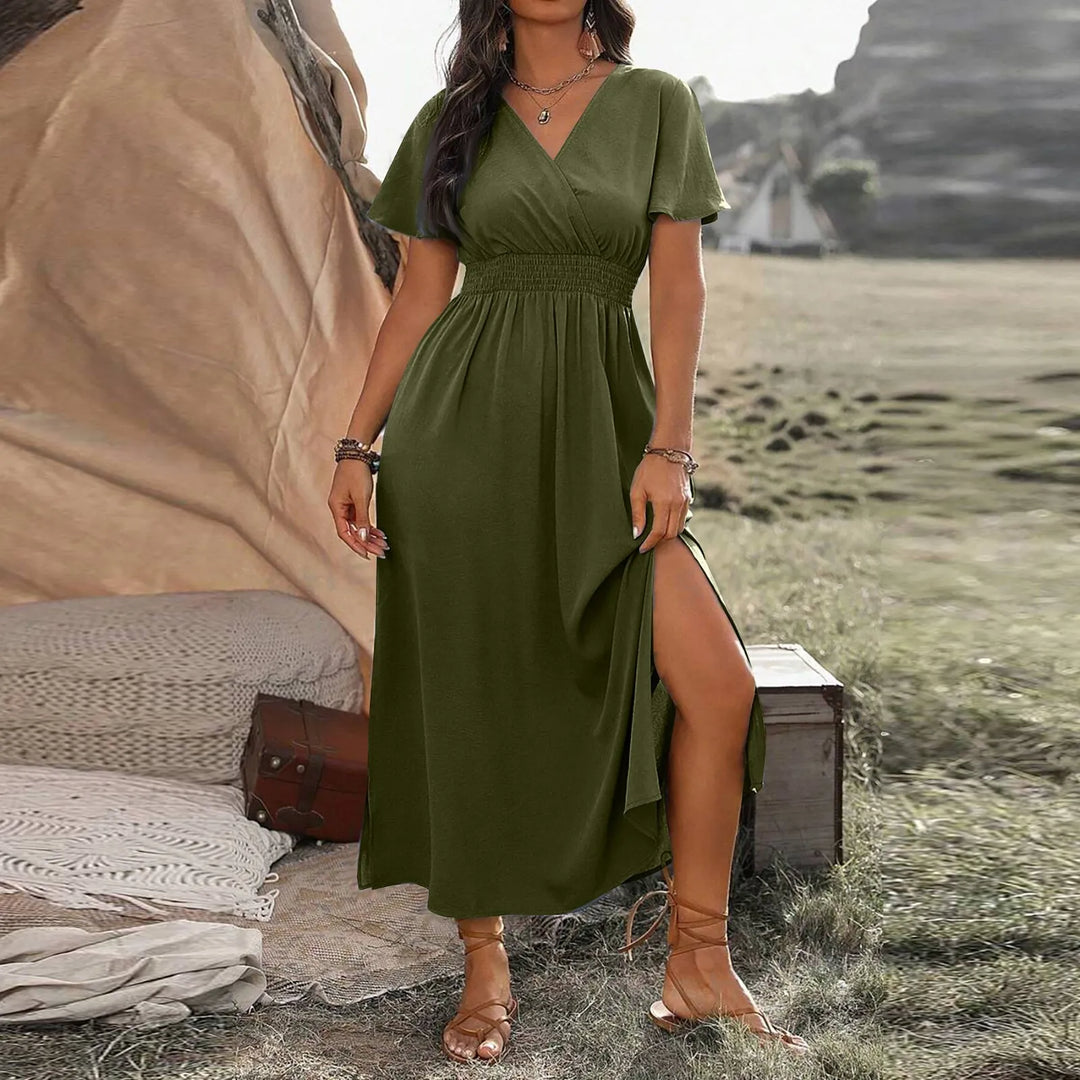 ALANA | Robe longue élégante avec couvertural abdominale