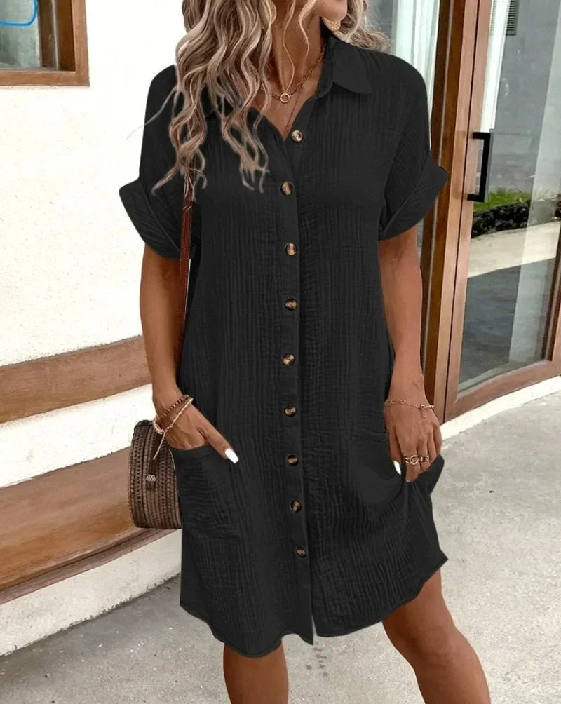 Ella | Robe Mini Élégante à Couverture pour le Ventre