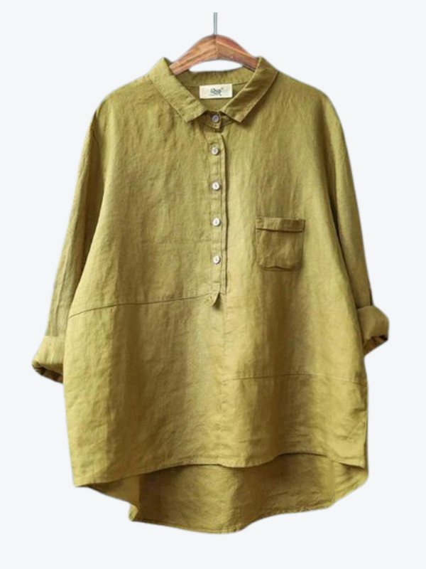 RHEA | Chemise en lin à manches longues pour femmes