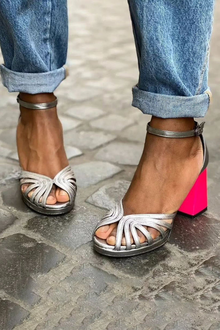 Seraphina™ | Sandales brillantes à talon bloc