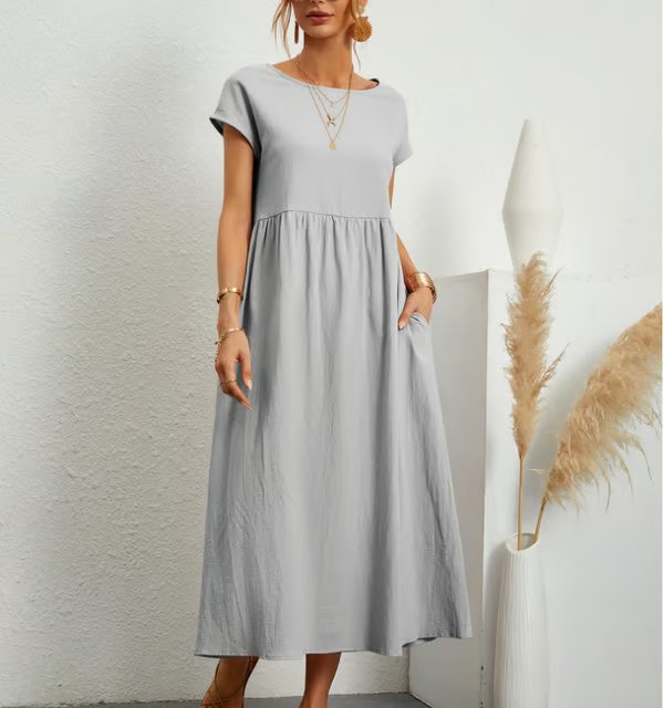 Robe sans manches en coton-linée avec poches BREEZY