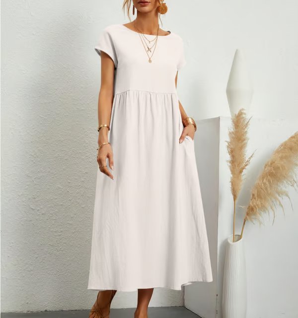 Robe sans manches en coton-linée avec poches BREEZY