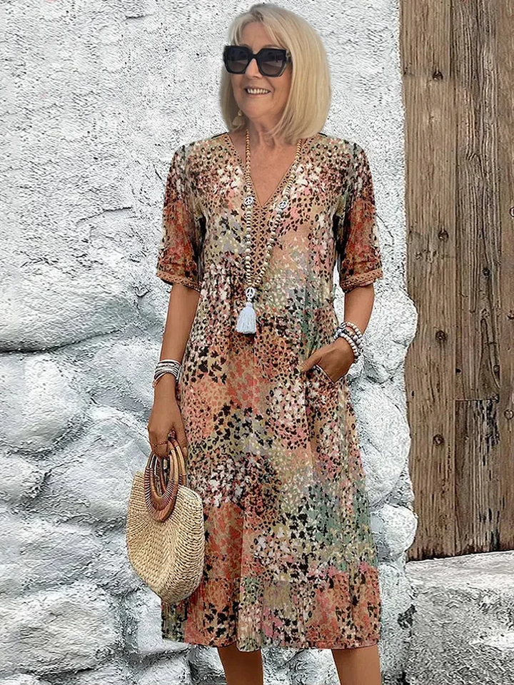 Florencia™ - Robe Midi Colorée