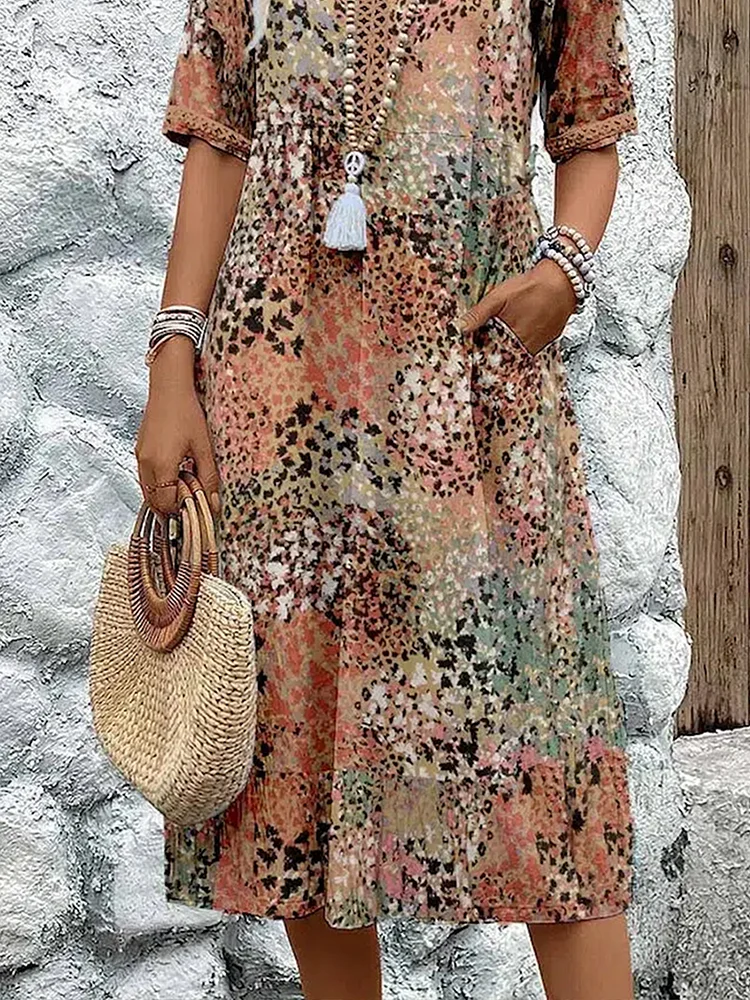 Florencia™ - Robe Midi Colorée