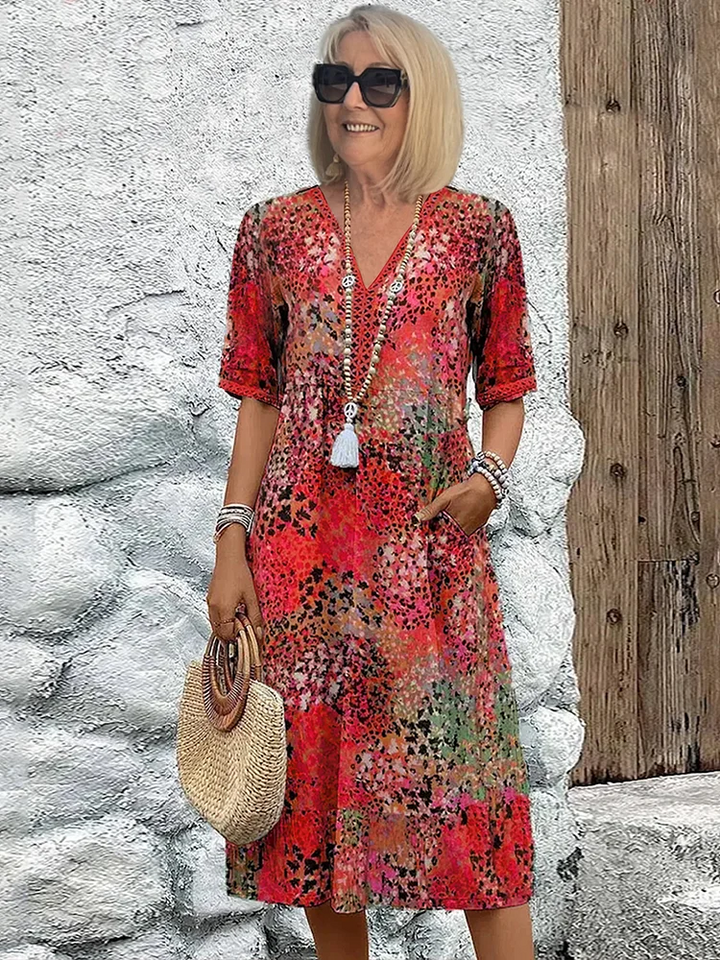 Florencia™ - Robe Midi Colorée