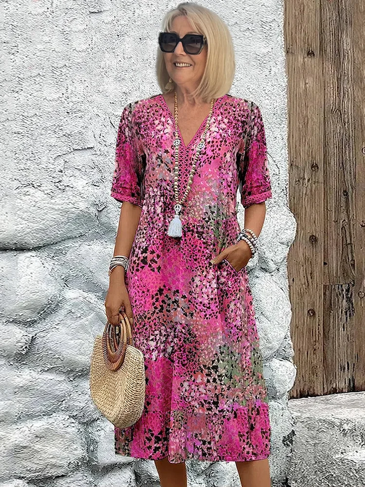 Florencia™ - Robe Midi Colorée