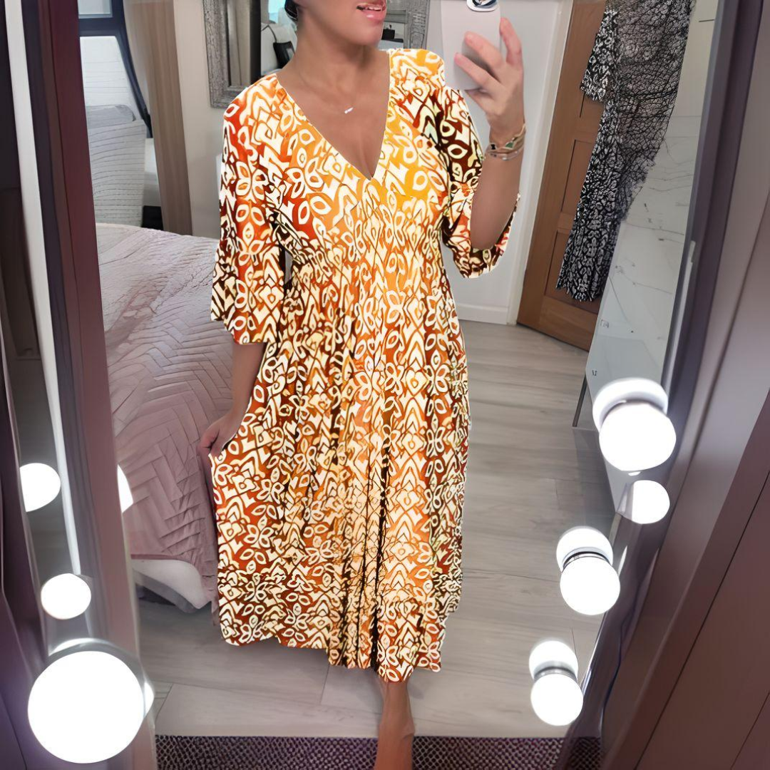Victoria™ - Robe imprimée bohème