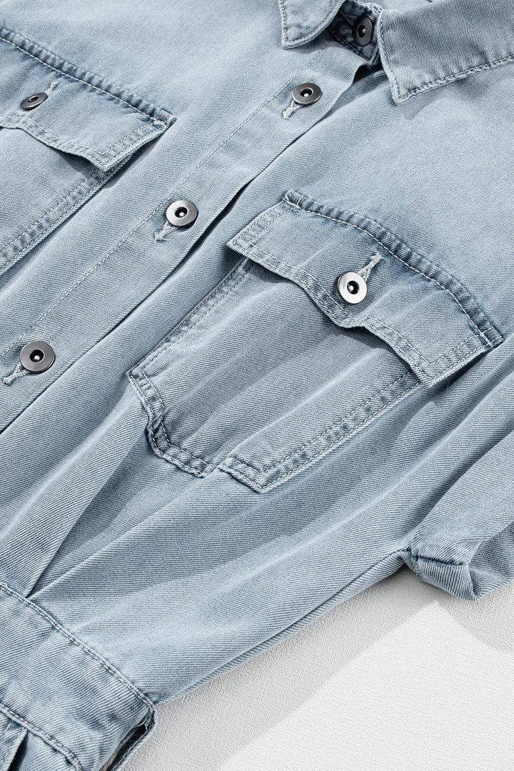Sofia® | Robe en denim élégante avec manches courtes en forme de chauve-souris