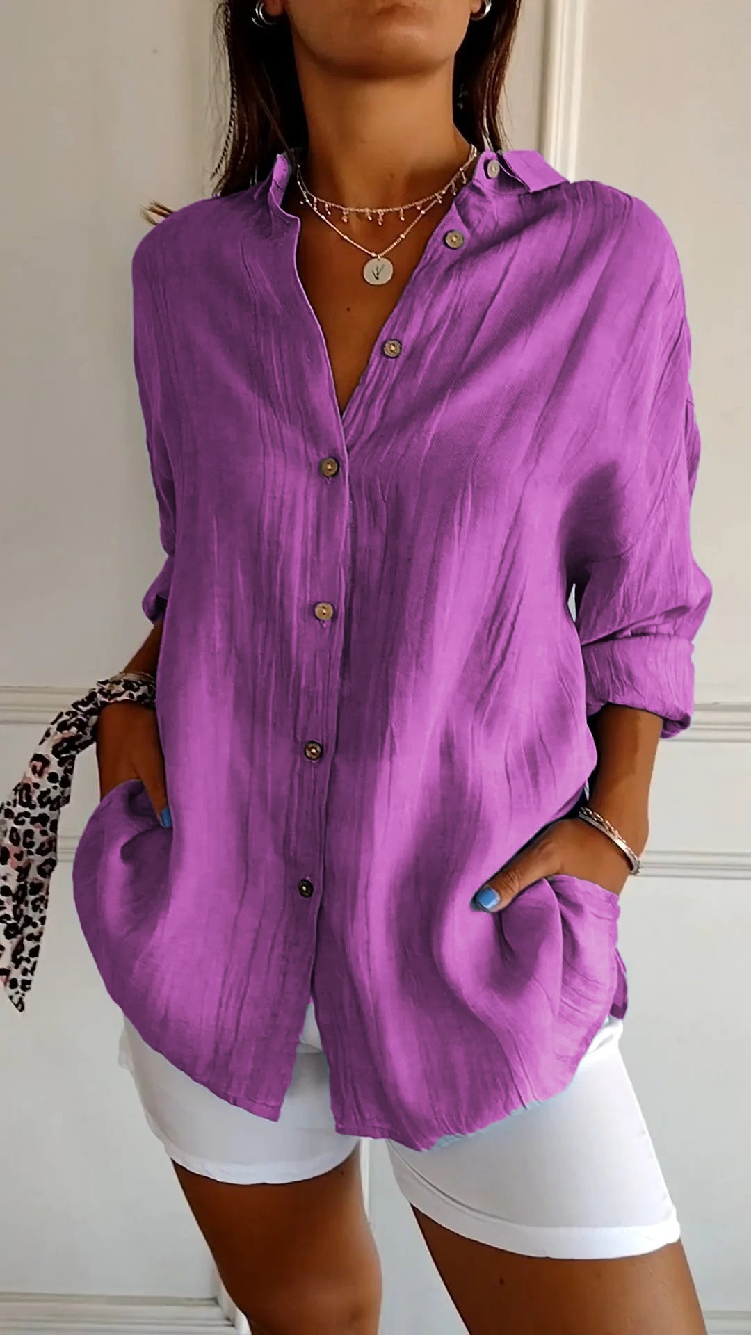 Sasha™ - Chemise élégante à style plissé